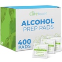 Care Touch alkohol tørker individuelt pakket - Prep Pads med 70% isopropyl alkohol, bra for hjem, medisinske og førstehjelpssett sterilisert, antiseptiske 2-Ply Swabs 400 greve