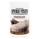 Natures Plus SPIRU-TEIN, sjokolade - 1.05 lb - Plantebasert proteinshake - Ikke-GMO, Vegetarisk, Glutenfri - 17 Total Services