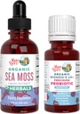 MaryRuth Organics Probiotic Digestion (Raspberry) for kvinner 40+ & Sea Moss Drops | USDA Organic, Clean Label Project Verifisert | Vitaminer for Gut helse og immunitet | Vegan, ikke-GMO, Glutenfri