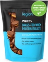 LEGION Whey+ Protein Whey Isolate fra grass Fed kyr - Whey Protein Isolate pulver Lav kalorie, ikke-GMO, sukkerfri, saltholdig og glutenfri, alt naturlig protein pulver for menn og kvinner (30 serveringer)