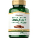 Piping Rock Ceylon Cinnamon Capsules | 120 piller | Complex Supplement med kromium og biotin | Vegetarisk, ikke-GMO, Glutenfri