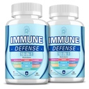 Immunstøtte Supplement, 10-i-1 immunforsvar med vitamin C,B6,B12,VIT D, Zink, Echinacea Turmeric Elderberry Immun Boosters for voksen - 120 kapsler(2 Pack)
