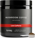 Toniiq Lav-kaffein moskroom kaffe - Ultra høy potens 10:1 Konsentrert ekstrakt - colombianske kildebønner med 10 moskroom blanding, Lion's Mane & Cordyceps - funksjonell kaffe alternativ