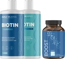 Biotin Shampoo og balsam og hår Supplement - Biotin for hårvekst Supplement Plus Rosemary og Volumizing Shampoo og balsam sett - Rosemary Biotin og kollagen Hårtykkelse Produkter