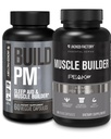 Jacked Factory Build PM Night Time Muscle Builder & Sleep Aid (60 Kapsler) & Essentials Muscle Builder - Daglig styrke Builder for menn med topp ATP (30 Kapsler)