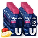 UCAN Edge Energy Gel Shots, Strawberry Banan (12, 2 Ounce Packets) til løping, Trening, Workouts, Trening, Trening, Sykling, Crossfit, Sukkerfri, Vegansk, & Keto Vennlig Energi
