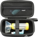 RAIACE Hard Travel Storage Case Kompatibel med Astma Inhaler, Inhaler Holder Astma Bag med mesh lomme for medisin og tilbehør. (kun tilfelle) - Svart