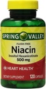 Spring Valley - Niacin 500 mg, Flush gratis, 120 kapsler