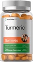 Horbäach Turmeric Gummies | 70 Greve | Mango & Peach Flavor | Turmeric Curcumin med Ginger | Vegansk Non-GMO & Glutenfri Supplement