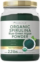 Carlyle Organic Spirulina pulver 2.2 lbs | Blå Grønn Algae | 8g Spirulina per Serving | Vegansk, Ikke-GMO, Glutenfri Supplement