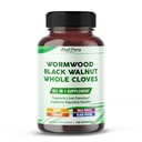 All-in-1 Wormwood svart Walnut hele klover Ginger - støtter lever helse og hjelp digestion - laget i USA - 150 kapsler