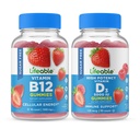 Livbar Sugar Gratis Vitamin B12 + vitamin D 5000 IE, Gummies Bundle - Great Tasting, vitamin Supplement, Glutenfri, GMO Gratis, Chewable Gummy