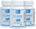 3 flasker Sixfold Magnesium Complex | 350mg Magnesium Glycinat, Malat, Citrate, Taurin, Oxid, L-treonat for muskler, Nerver, & Energi, GABA søvnstøtte | Høy absorpsjon | Vegansk | 90 Kapsler