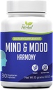 Sinn og Mood Harmony - forbedret klarhet og fokus - Balance Mood Swings - Støtte emosjonell regulering - Ikke Drowsy Formula - 100% Herbal og naturlig