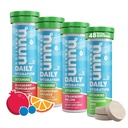 Nuun vitaminer Electrolyte Tabletter med vitamin D, C, E, A, & B6, Folsyre, magnesium og 4 Andre essensielle elektrolyter, Glutenfri & Vegan, blandet frukt, 4 pakker (48 Serverer totalt)