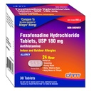 Ohm ikke-Drowsy Fexofenadin Antihistaminer Innendørs utendørs Allergy Relief Tabletter 30ct