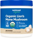 Nutricost Organic Lion's Mane Mushroom Powder 4oz - sertifisert USDA Organic