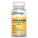 SOLARAY L-Theanine 200mg med grønn te - Sunn Mood, avslapping og anledninger Stress Support - Lab Verifisert, Vegansk, Glutenfri - 45 Services, 45 Vegkaps