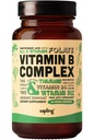 Sapling Vegansk Vitamin B kompleks - Hele matblanding med essensielle B-vitaminer B1, B2, B3, B5, B6, B7, Folat, B12-60 Caps
