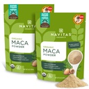 Navitas Organics Maca Powder, 16oz. (2-Pack), 181 Services - Økologisk, Ikke-Gmo, Lav Temp-Dried, Glutenfri,Light Brown