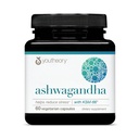 Youtheory Ashwagandha - 1000 mg - Energi, søvn, stress og kortisol støtte Supplement - Adaptogen Herbal blanding med organisk KSM-66 Ashwagandha & Ginger - 60 vegetariske kapsler (30-dagers forsyning)