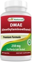 Beste Naturals DMAE Supplement 250 mg 180 kapsler - Dimetylaminoetanol Bitartrat
