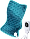 Elektrisk oppvarmingspute for tilbake-/skjorte/hals/Knee/Leg smertelindring, 6 hurtigoppvarmingsinnstillinger, automatisk avkjøling, maskinvaskbar, moist tørrvarmealternativer, ekstra stor 12"x24"