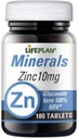 Livsplan 10mg Zink Gluconate Elemental - Pakke med 100 tabletter
