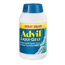 Advil Liqui-Gels smertestillende og feberreduserende, smertestillende medisin for voksne med Ibuprofen 200 mg for hodepine, ryggsmerter, menstruasjonssmerter og ledd smertelindring - 200 flytende fylte kapsler