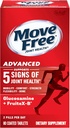 Flytt gratis Advanced Glucosamine Chondroitin + Kalsium Fructoborate Joint Support Supplement, støtter mobilitet Comfort Styrke Flexibility & Bone - 80 tabletter (40 porsjoner)*