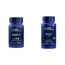 Livsforlengelse Super K-vitamin K1, K2 MK-7, MK-4, Vitamin C, Bein / Heart Helse, 3-måneders forsyning og bor 3 Mg 100 vegetariske kapsler
