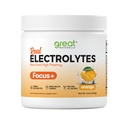 Fokus + Orange Nootropic Electrolyte: Hydration & Brain Støtte for kognitiv forbedring, minne, konsentrasjon - Citikolin, organisk kaffe, Metyl B12 - laget i USA