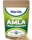 Blå Lily USDA Organic Amla pulver (Amalaki / Indisk Gooseberry) 16oz (1lb) Forseglbar Kraftveske, 100% ren Amla Berry pulver, rik på antioksidant vitamin C, støtter Sunn Immune System