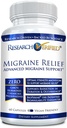Forskningsbekreftet Migraine Relief - Dual Action Supplement - Reduser severity og varighet, balansehormoner - med Ginger og Ginko Biloba- 60 kapsler - 60 kapsler - 1 måneds forsyning