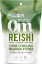 OM MUSHROOM SUPERFOOD Reishi Organic Mushroom Powder, 3,5 Ounce, 50 Serveringer, Adaptogen, Stress & Immune Support, Superfood Mushroom Supplement