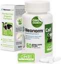 Jaguar Animal Health Neonorm Calf - Enterisk belagt kosttilskudd Boluser for riktig hydration & Bowel helse - Plantebasert produkt for pre-vanet kalver (60 greve)