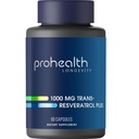 ProHelse Resveratrol 1000mg Pure Trans-Resveratrol | Plus Quercetin, rødvin og grønn te ekstrakt | klinisk studert til å støtte cellulær helse, minne, sunn aldring | 60 kapsler