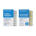 VitaMedica Arnica og Bromelain blemster pakker Bundle | for postkirurgi og muskelgjenvinning | Bruise relief | Plantebaserte naturlige formler | 2 Produkt Bundle for helbredende støtte | 5 dagers forsyning