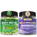 NEVISS Melatonin 60mg Gummies + Svart Seed Oil Gummies