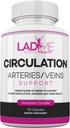 LadyMe Circulation og Vein Support bidrar til å redusere discomfort i ben og støtter sunne kardiovaskulære funksjoner med slaktere Broom, Diosmin, Hawthorn opp til 3 måneders forsyning for kvinner 90 kapsler