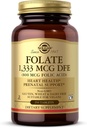 Solgar Folat 1,333 mcg DFE (Folic Acid 800 mcg) - 250 tabletter - Prenatal støtte - Ikke-GMO, Vegan, Glutenfri, Dairy Free, Kosher - 250 serveringer