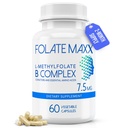 L-metylfolat + B12 Metylcobalamin & B6 blanding (7,5 mg) - 60 kapsler - Aktiv B-kompleks med kofabrikker og essensielle aminosyrer - Ikke GMO, Glutenfri, Ingen fyllstoffer