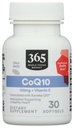 365 av hele matmarkedet, CoQ10 100 MG Plus vitamin E, 30 telling