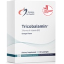 Designer for Helse B12 Tricobalamin Lozenges - 3000mcg Triple B12 Hurtigoppløselige tabletter med Metylcobalamin, Adenosylcobalamin + Hydroxokobalamin - Naturlig Orange Flavor (60 Lozenges)