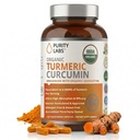 Purity Labs Organic Turmeric Curcumin Supplement med Piperine 2,250 MG/Serving Curcuminoids Turmeric Supplements, Antioksidant Joint Pain Relief, Muskel- og hjernestøtte - 120 Kapsler