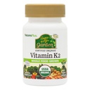NaturesPlus Kilde til Livshage Vitamin K2-60 Vegankapsler, Pakke med 2 - Bone Support - sertifisert organisk, ikke-GMO, Glutenfri - 120 Total Services