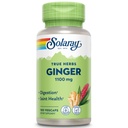 SOLARAY Ginger Root 1100mg | Sunn Digestion, Joints og Motion & Mage Discomfort Støtte | Hele roten | Ikke-GMO & Vegan | 100 Vegkaps