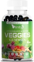 VITINITY laget med ekte Super Veggies Delicious Gummy Supplement, Menn, Kvinner og barn(60 Chews), 30 Grønnsaker, Urter, Fruit og grønnsaker vitaminer,Non-GMO,Pektin-basert, Glutenfri, Ingen flere piller (30 dagers levering)