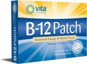 Vitamin B12 Patch - Ekstra styrke formel for menn og kvinner, 1 måned forsyning. Økt energi, fokus, minne og metabolisme