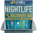 LyvWel Nightlife Recovery Carton | Rapid Morning Rejuvenation, Liver Support | DHM, Electrolytes, B-vitaminer - 20 Pakker, 40 Serverer